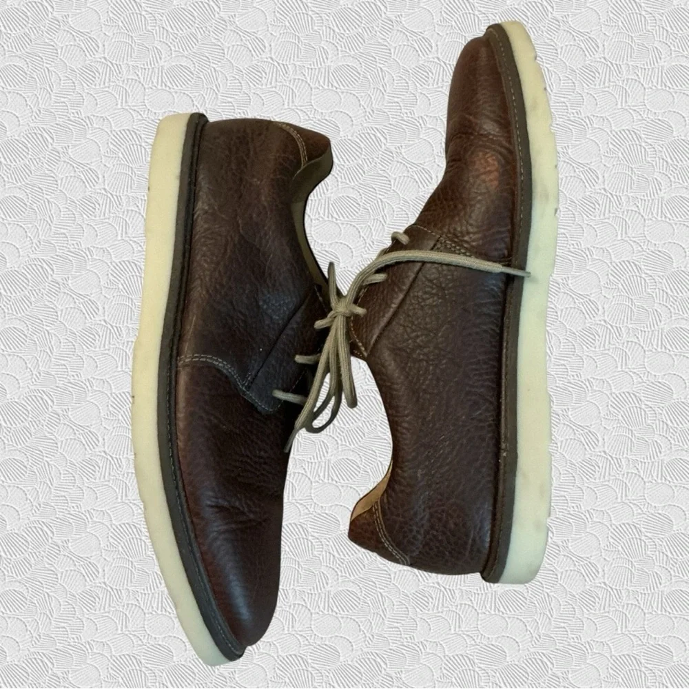 🌸CLARK’S BROWN GRANDIN PLAIN LEATHER OXFORD SHOES